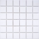 Фарфоровая противоскользящая мозаика 5x5 см, белый