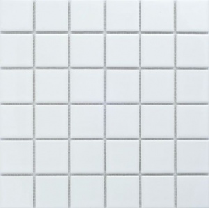 Фарфоровая мозаика 5х5 см, белая