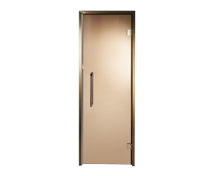 Дверь стеклянная — бронза, бронзовый профиль, 9х21 (880*2090)