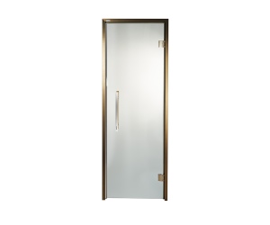 Дверь стеклянная — прозрачная, бронзовый профиль, 7х19 (680*1890)